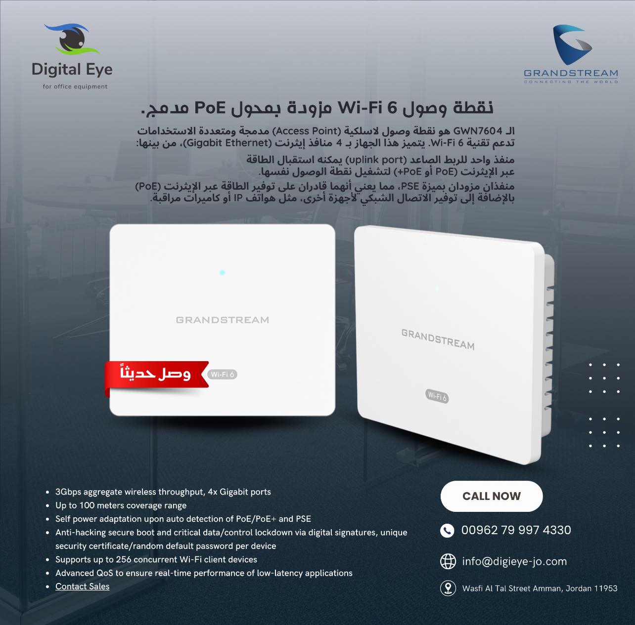 Grandstream Wi-Fi 6 Access Point with PoE